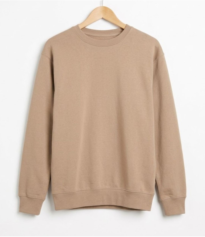 CHALLENGER E213 — Sweat col rond beige ultra-résistant