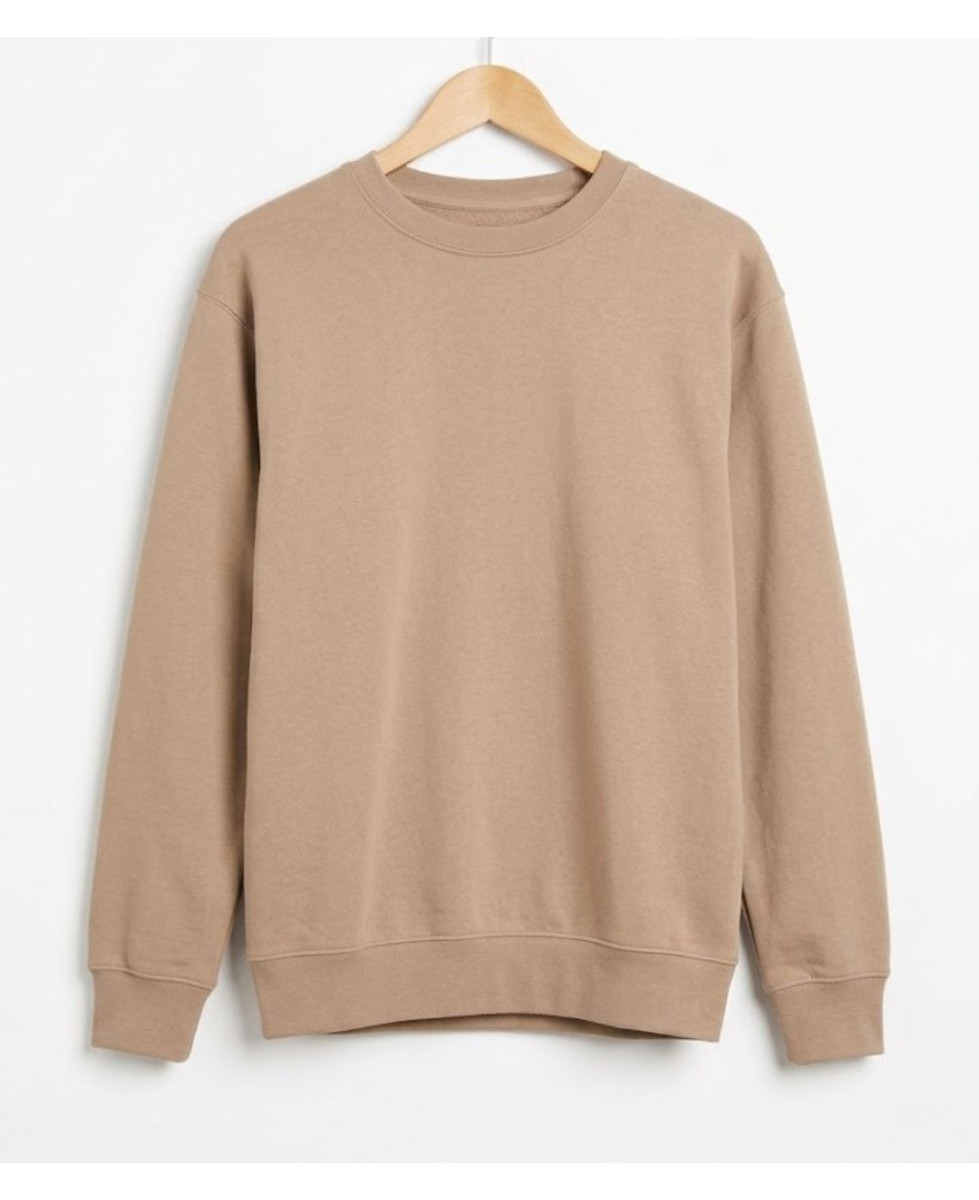 CHALLENGER E213 — Sweat col rond beige ultra-résistant