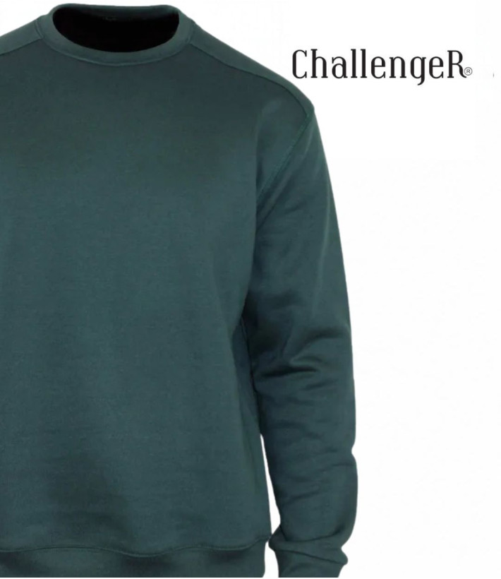 CHALLENGER E213 — Sweat col rond vert très résistant