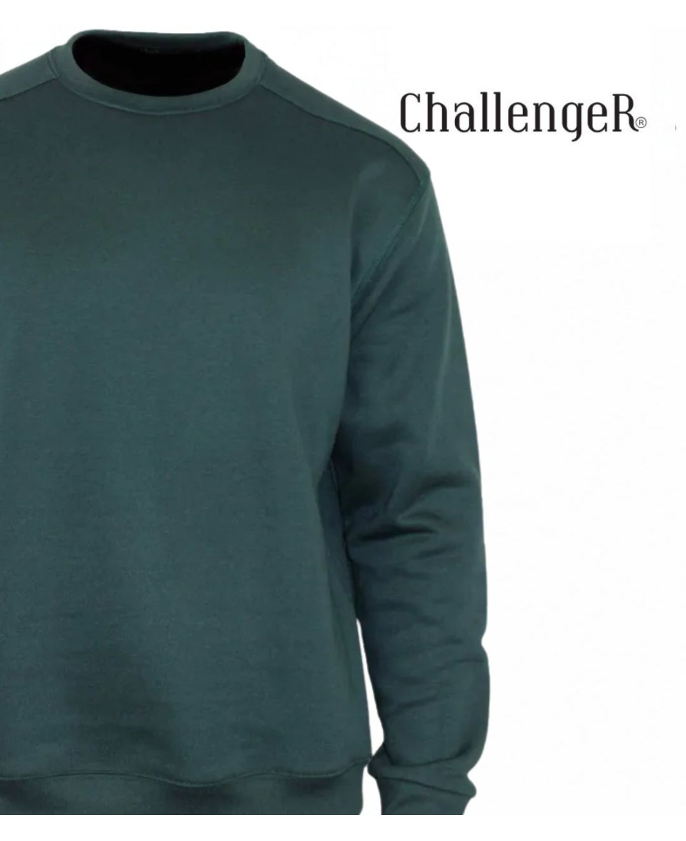 CHALLENGER E213 — Sweat col rond vert très résistant
