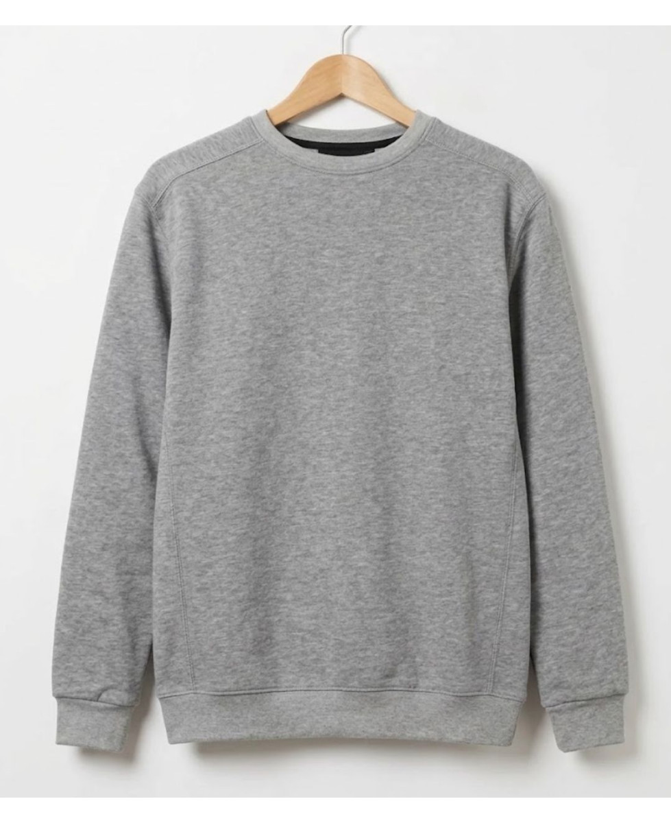 CHALLENGER E213 — Sweat col rond gris chiné homme