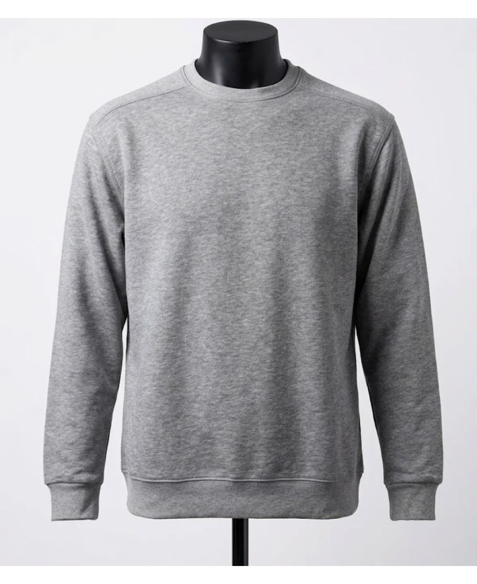CHALLENGER E213 — Sweat col rond gris chiné homme