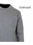 CHALLENGER E213 — Sweat col rond gris chiné homme