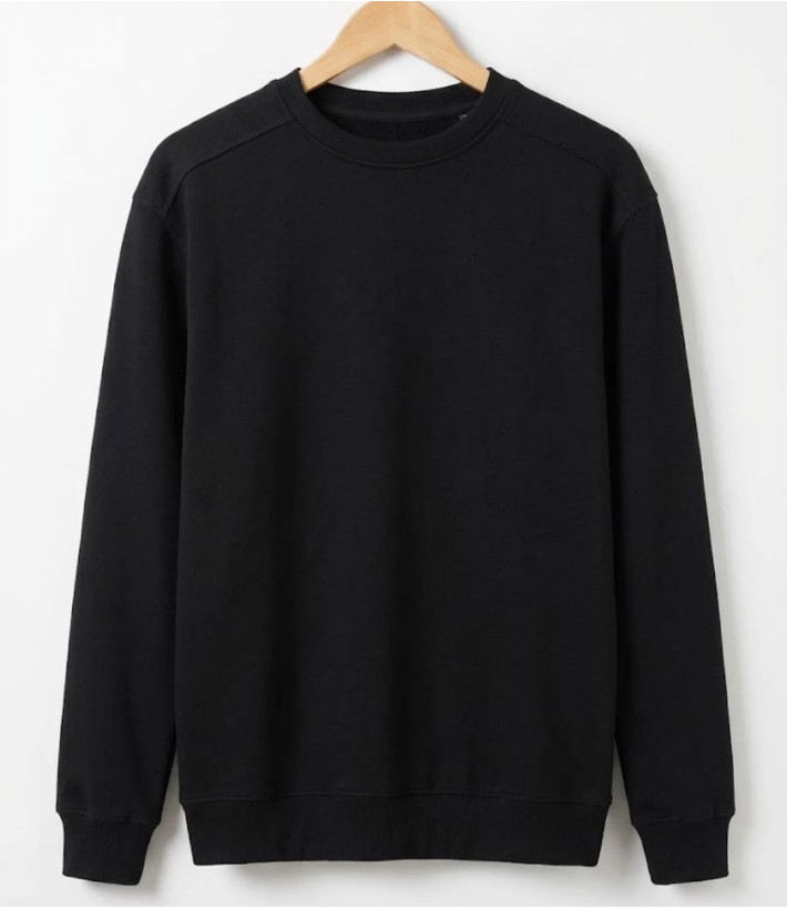CHALLENGER E213 — Sweat col rond noir homme résistant