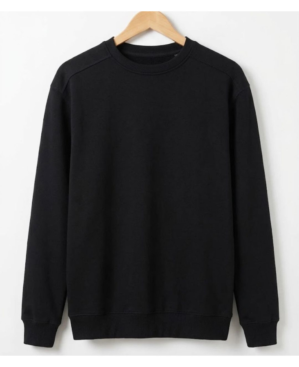 CHALLENGER E213 — Sweat col rond noir homme résistant