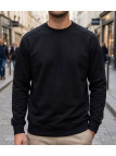 Sweat col rond homme noir CHALLENGER E213