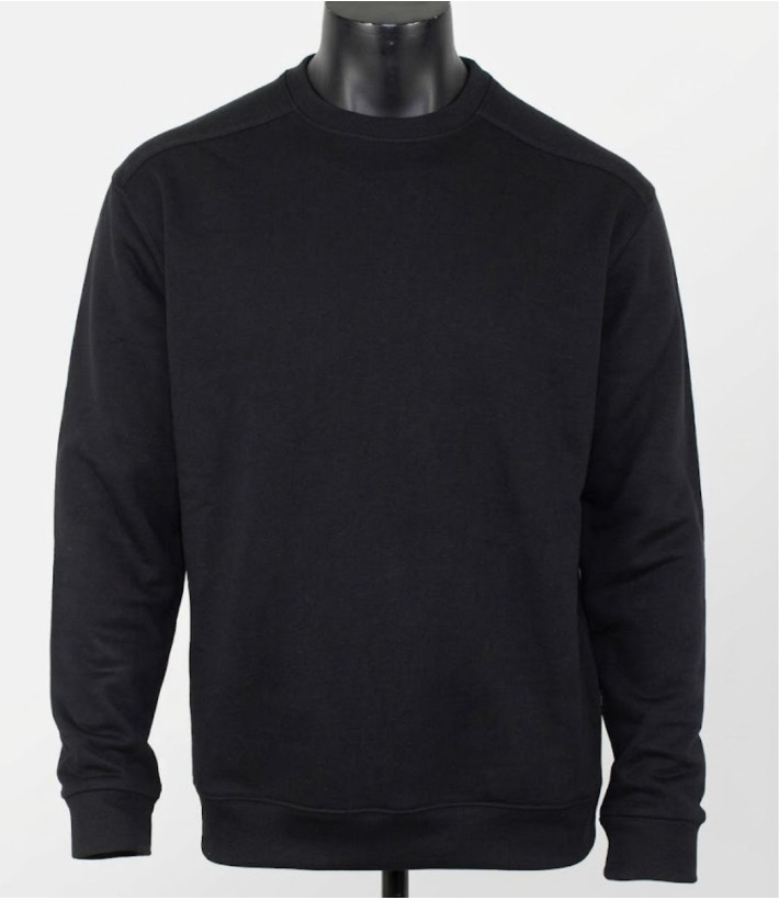 CHALLENGER E213 — Sweat col rond noir homme résistant