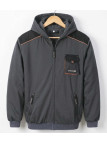 TERRATREND 3814GN — Sweat capuche zippé fonctionnel gris