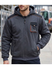 Sweat zippé à capuche homme gris TERRATREND 3814GN