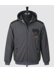 TERRATREND 3814GN — Sweat capuche zippé fonctionnel gris