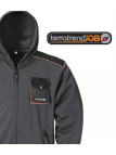 TERRATREND 3814GN — Sweat capuche zippé fonctionnel gris