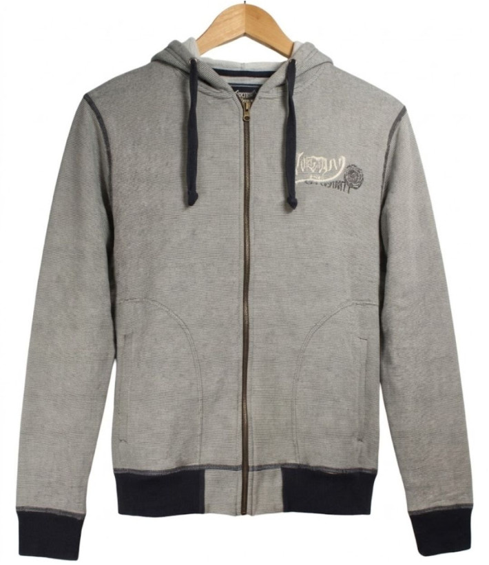 Axxano AH1169M — Sweat à capuche rayé en pur coton marin