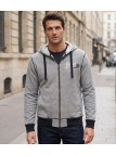Axxano AH1169M — Sweat à capuche rayé en pur coton marin