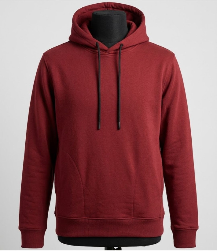 CHALLENGER PRIAM3 — Sweat à capuche bordeaux multipoche
