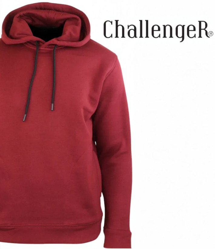 CHALLENGER PRIAM3 — Sweat à capuche bordeaux multipoche