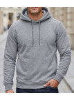 Sweat à capuche homme CHALLENGER PRIAM5 coloris gris chiné avec poches latérales zippées