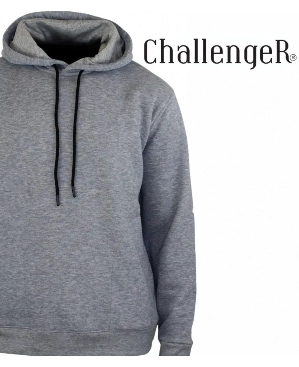 CHALLENGER PRIAM5 — Sweat à capuche gris chiné multipoche