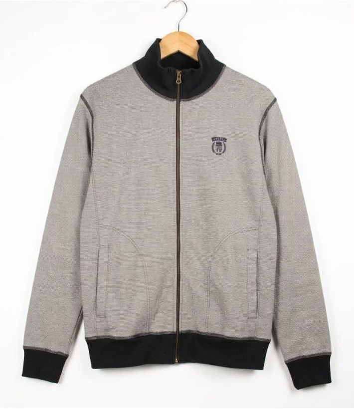 Axxano AH1157M — Sweat col montant zippé en coton marin