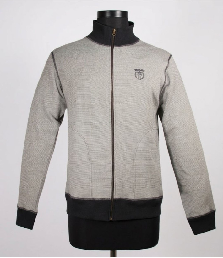 Axxano AH1157M — Sweat col montant zippé en coton marin