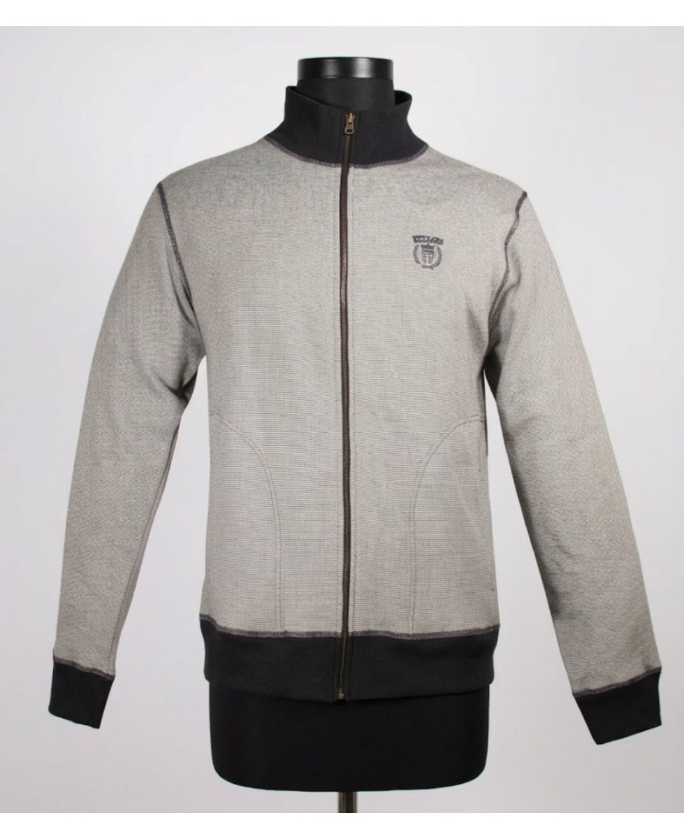 Axxano AH1157M — Sweat col montant zippé en coton marin