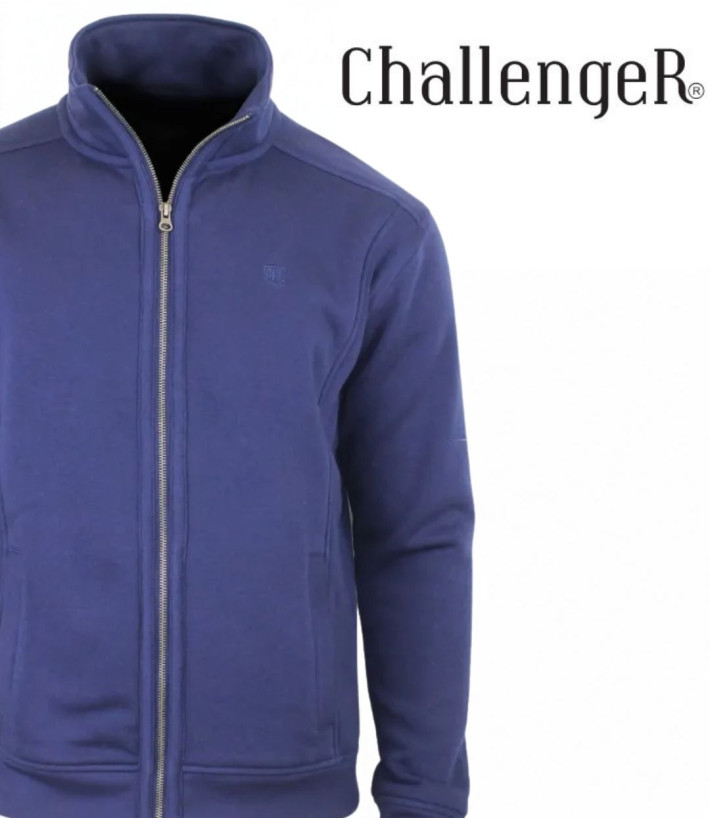 CHALLENGER VE4001 — Veste zippée molleton marine confort