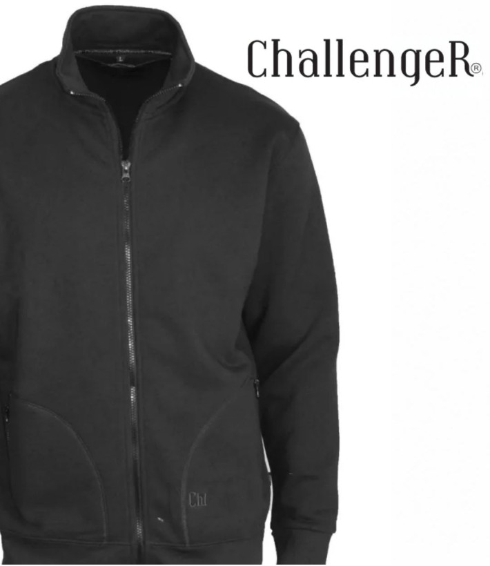 Challenger CAPITAL4 — Veste zippée molleton noir confort