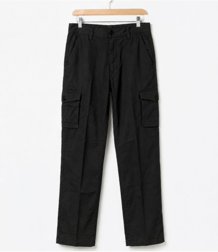Challenger KINGSTON3 — Pantalon cargo noir stretch confort
