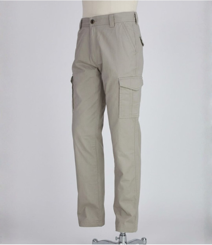 Challenger PANT2001A — Pantalon beige stretch multipoche