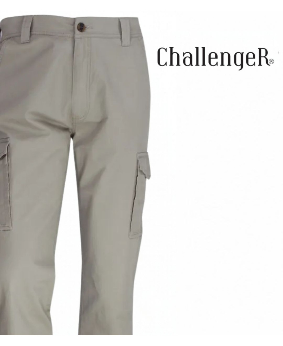Challenger PANT2001A — Pantalon beige stretch multipoche
