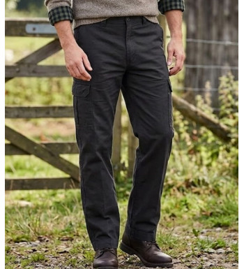 Pantalon détente homme Winchester WILLOW2 coloris gris anthracite en coton ripstop avec poches jambes à rabat