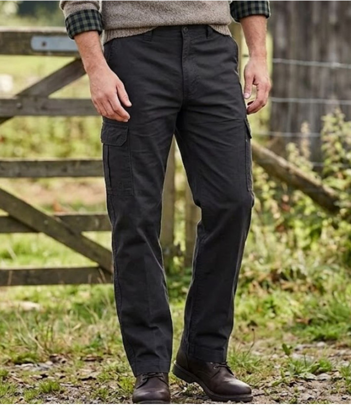 Pantalon détente homme Winchester WILLOW2 coloris gris anthracite en coton ripstop avec poches jambes à rabat