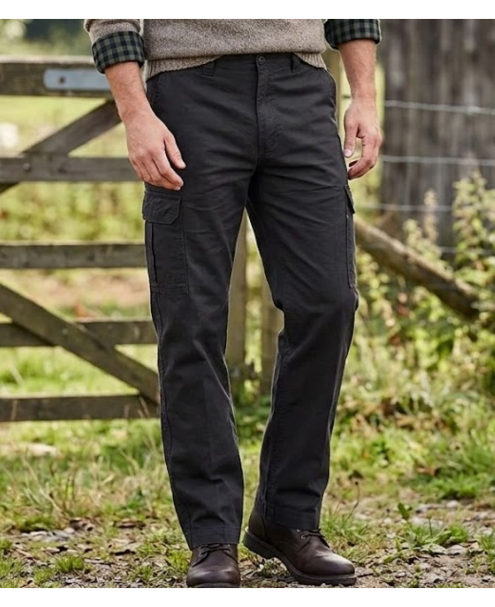 Pantalon détente homme Winchester WILLOW2 coloris gris anthracite en coton ripstop avec poches jambes à rabat