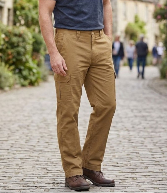 Pantalon cargo homme WINCHESTER WILLOW1 coloris beige en coton ripstop
