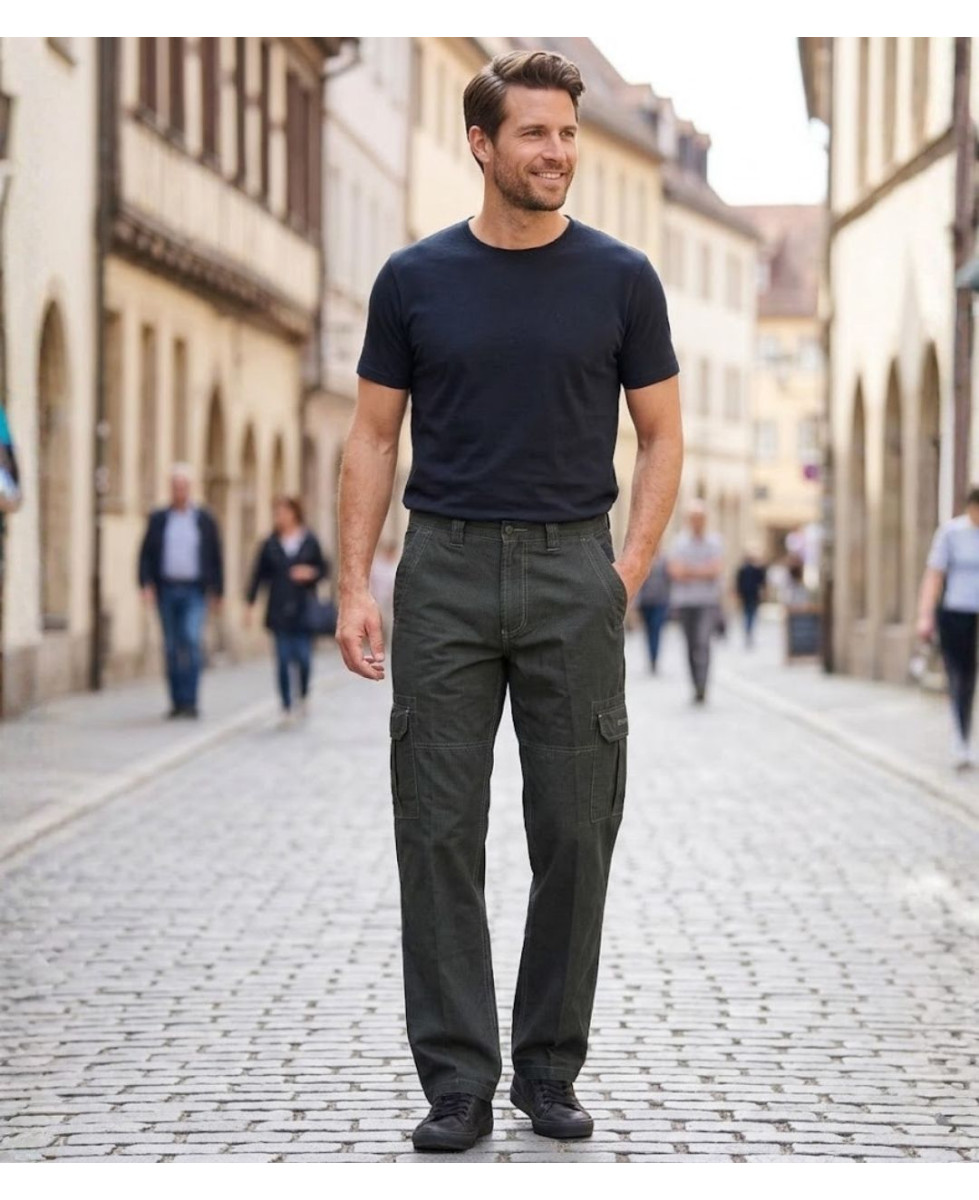WINCHESTER WINDOWM — Pantalon cargo marron multipoches