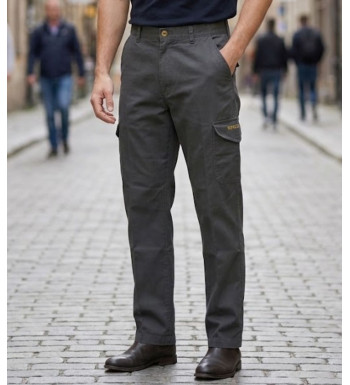 Pantalon homme WINCHESTER WILD1G coloris gris anthracite en coton