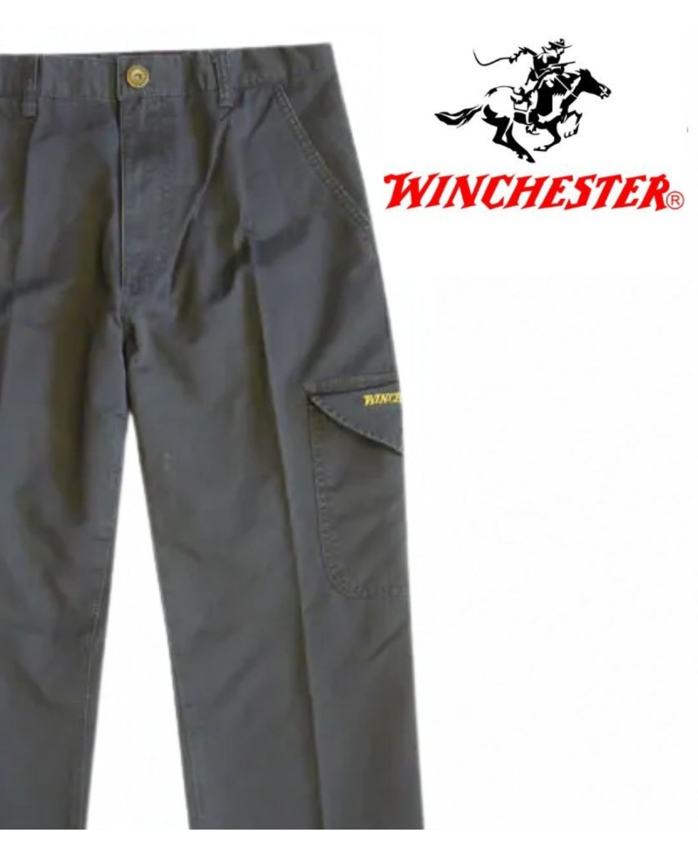 WINCHESTER WILD1G — Pantalon gris anthracite 100% coton