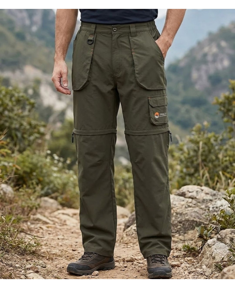 Pantalon de randonnée modulable transformable en short homme OGALO SE9011 coloris taupe