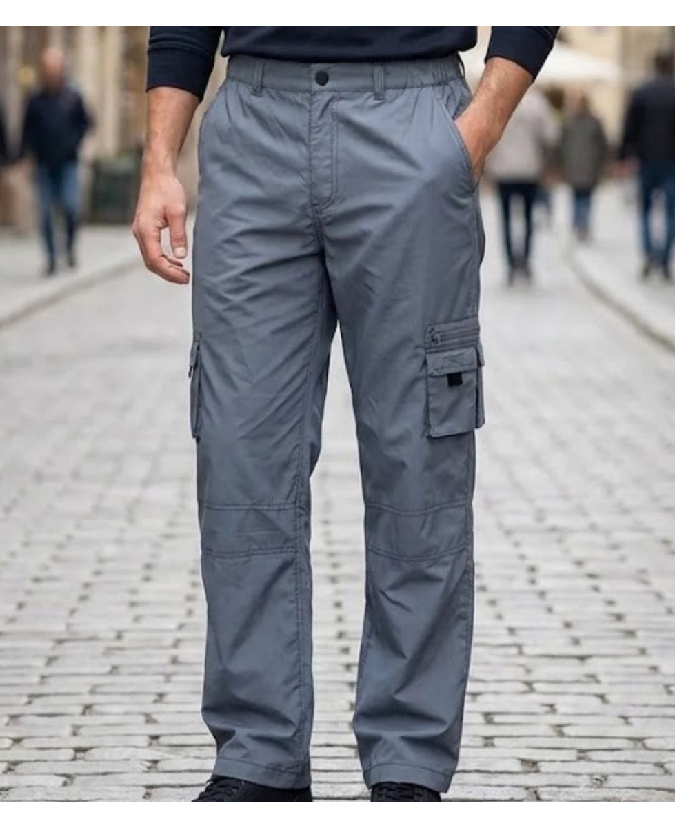 Pantalon de détente à taille élastiquée homme IMPACT SE1020G coloris gris