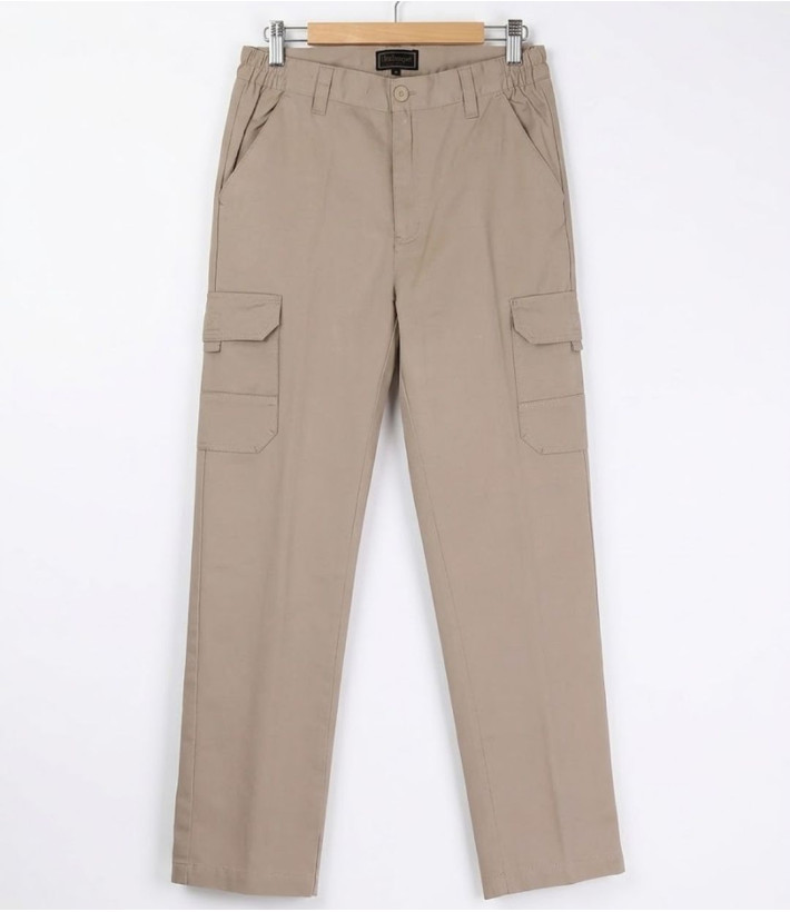 CHALLENGER VALLON1 — Pantalon cargo confort en coton twill