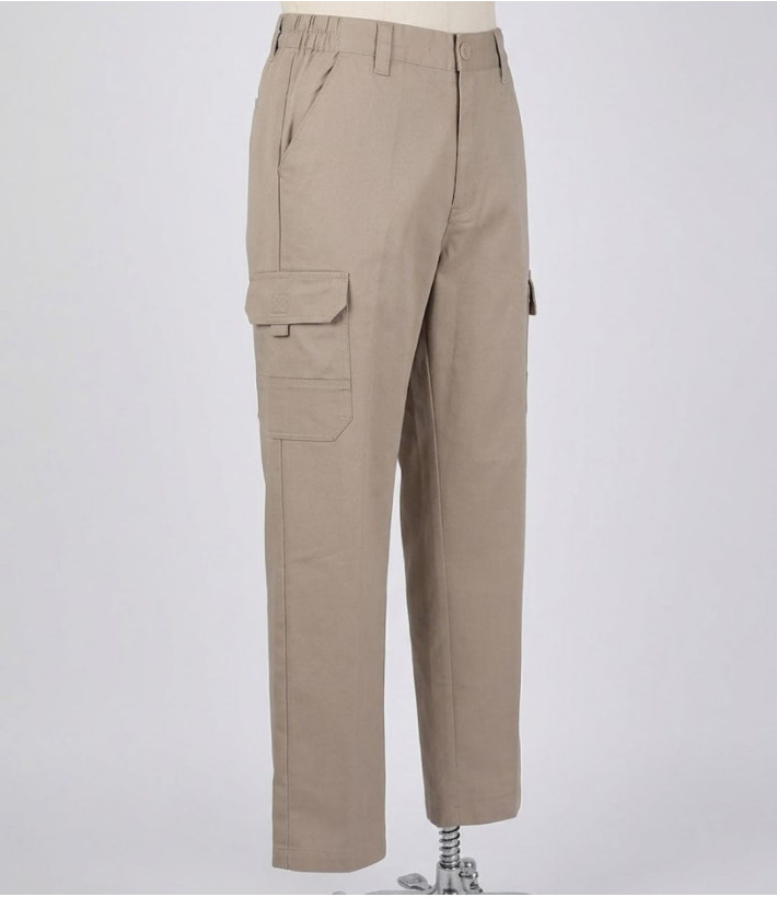 CHALLENGER VALLON1 — Pantalon cargo confort en coton twill