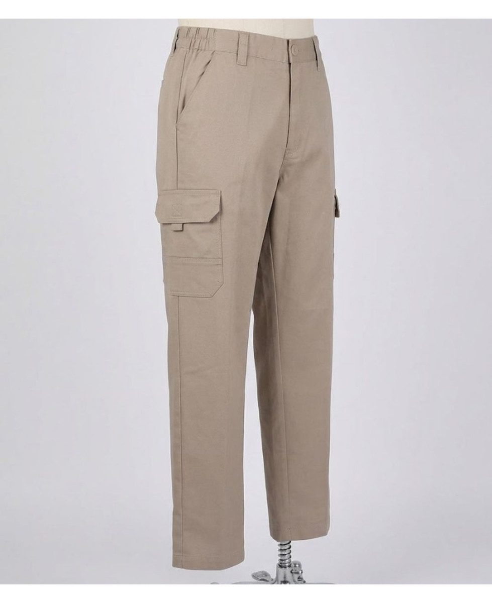 CHALLENGER VALLON1 — Pantalon cargo confort en coton twill