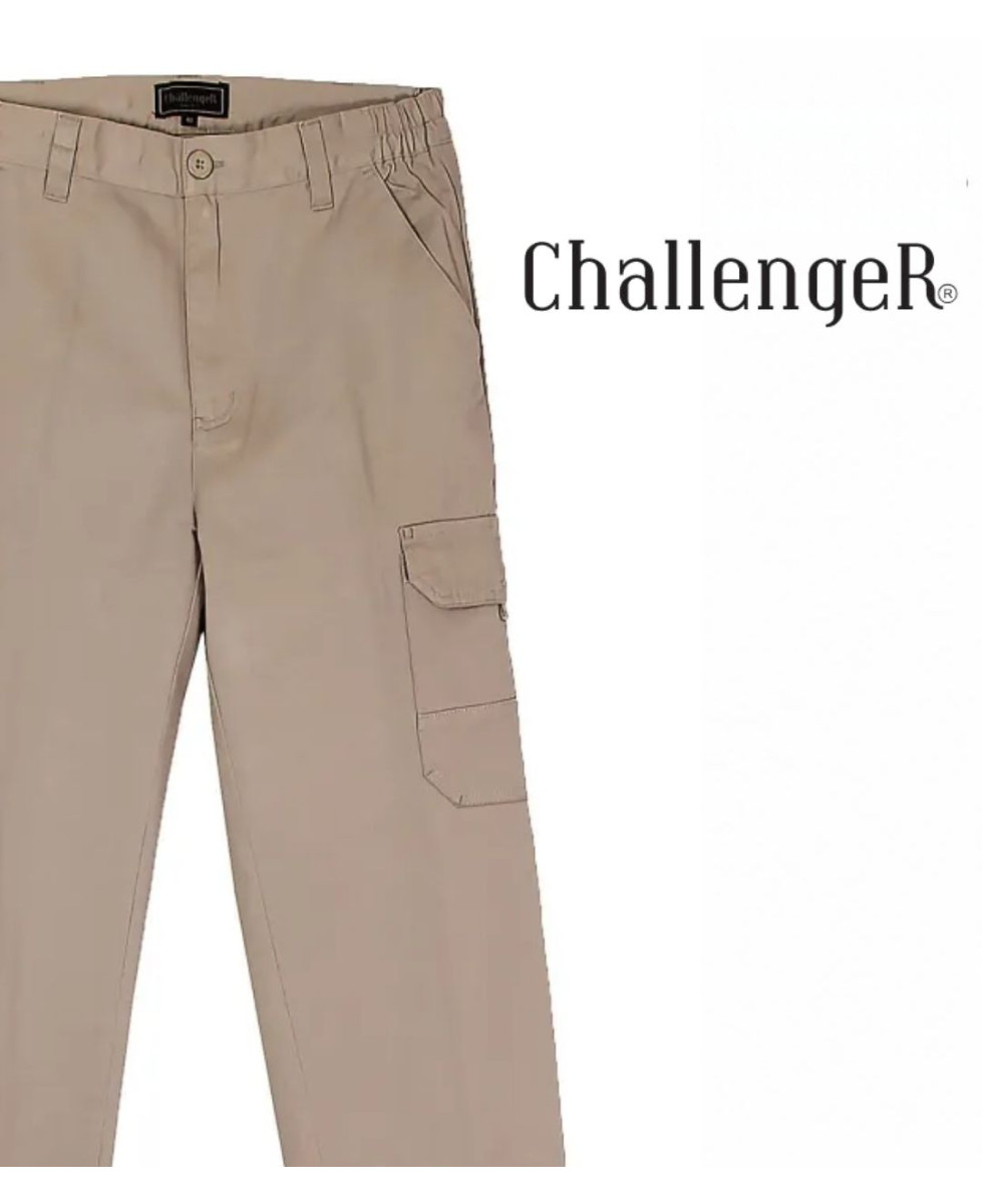 CHALLENGER VALLON1 — Pantalon cargo confort en coton twill