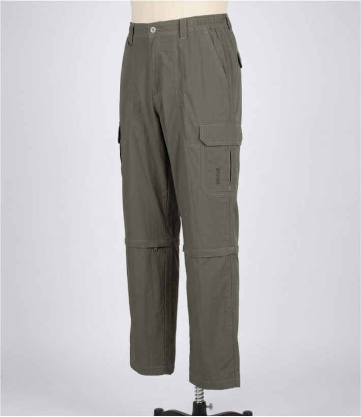 OGALO SE1142 — Pantalon modulable marron en nylon léger