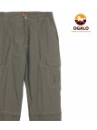 OGALO SE1142 — Pantalon modulable marron en nylon léger