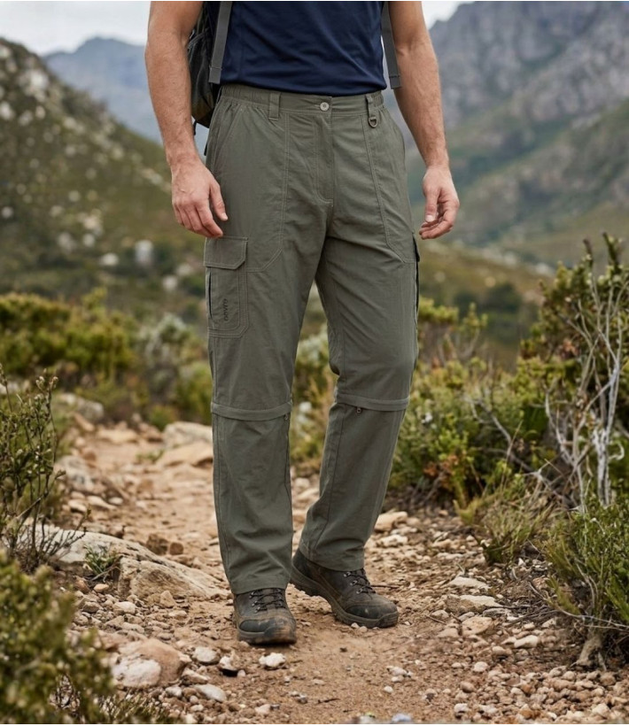 OGALO SE1142 — Pantalon modulable marron en nylon léger