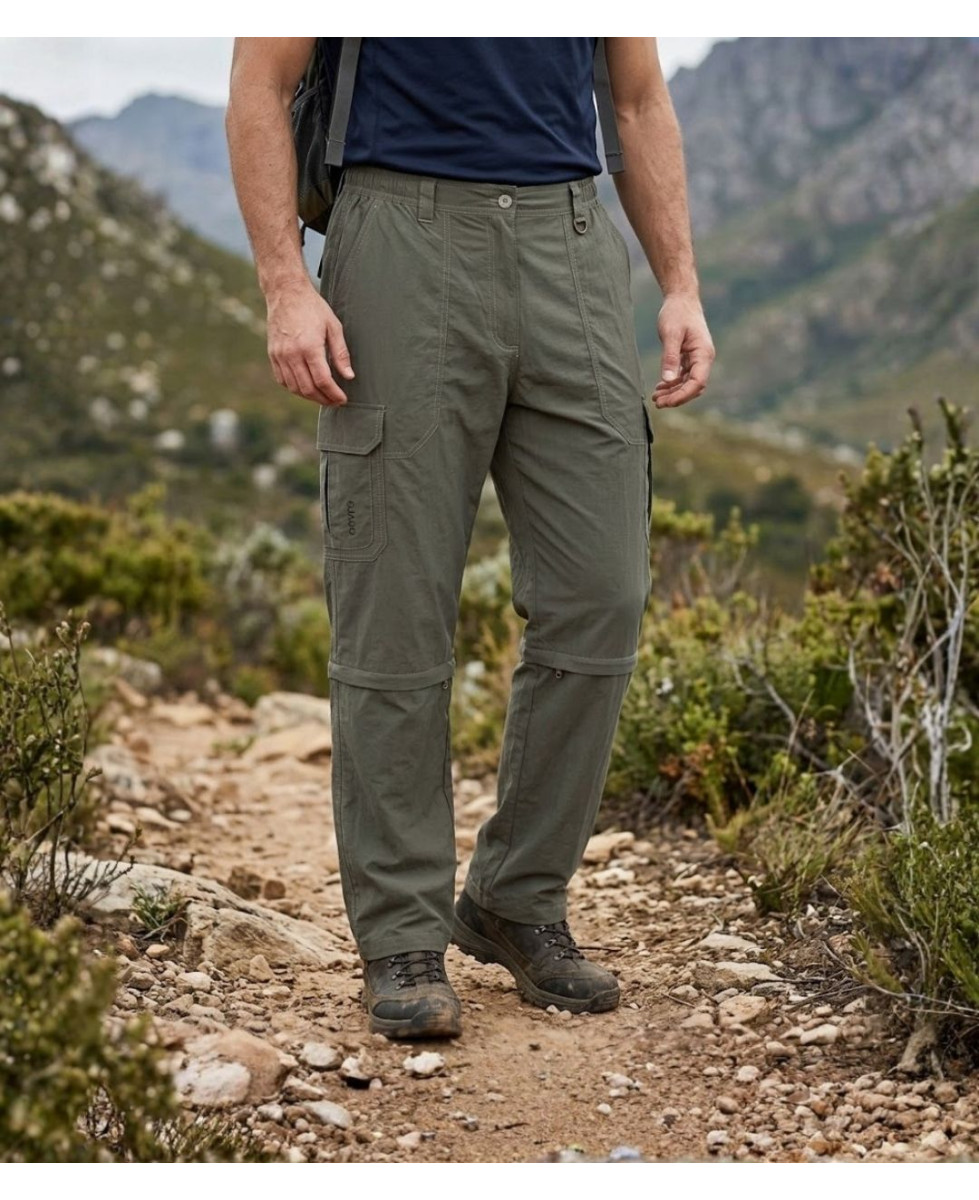 OGALO SE1142 — Pantalon modulable marron en nylon léger