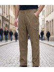 Pantalon détente homme WINCHESTER WE1280C coloris camel à fines rayures