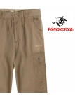 WINCHESTER WE1280C — Pantalon camel rayé en coton léger