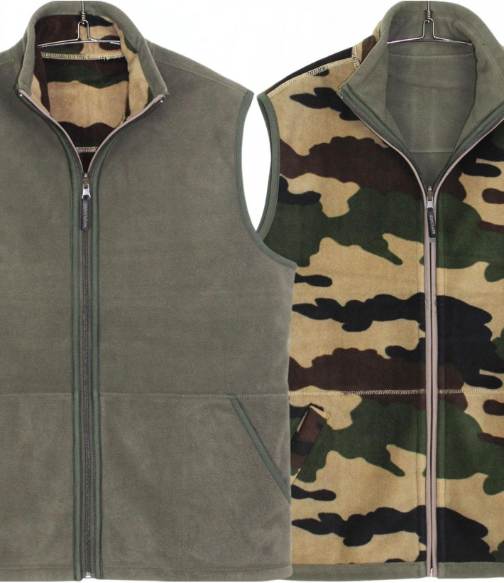 CHALLENGER SH1025 — Gilet polaire réversible isolant homme
