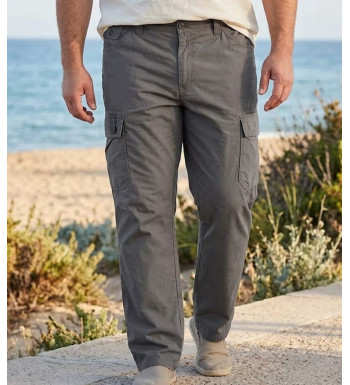 Pantalon sportswear homme marron à poches grises AXXANO AE1153M